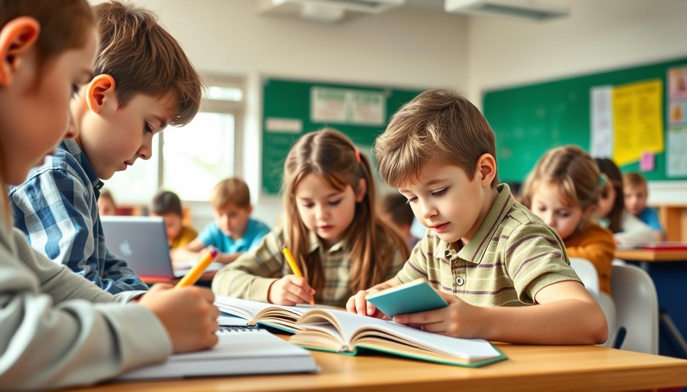 Students working in research laboratory